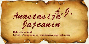 Anastasija Jajčanin vizit kartica